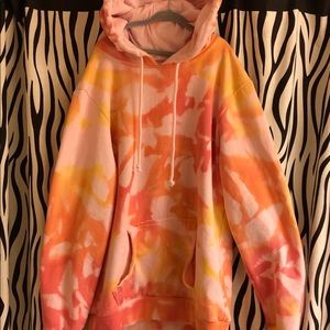 Tie Dye Hoodie with Drawstrings
